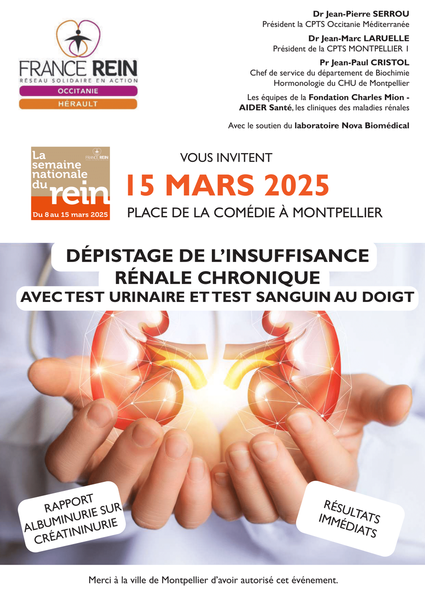 Dépistage de l'insuffisance rénale chronique 