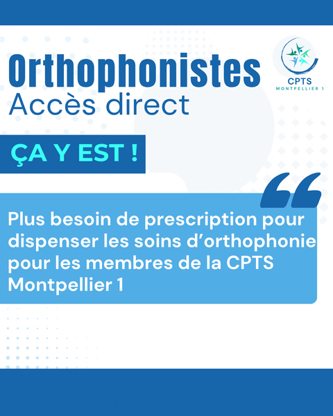 Accès direct aux soins d'orthophonie
