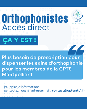 Accès direct aux soins d'orthophonie