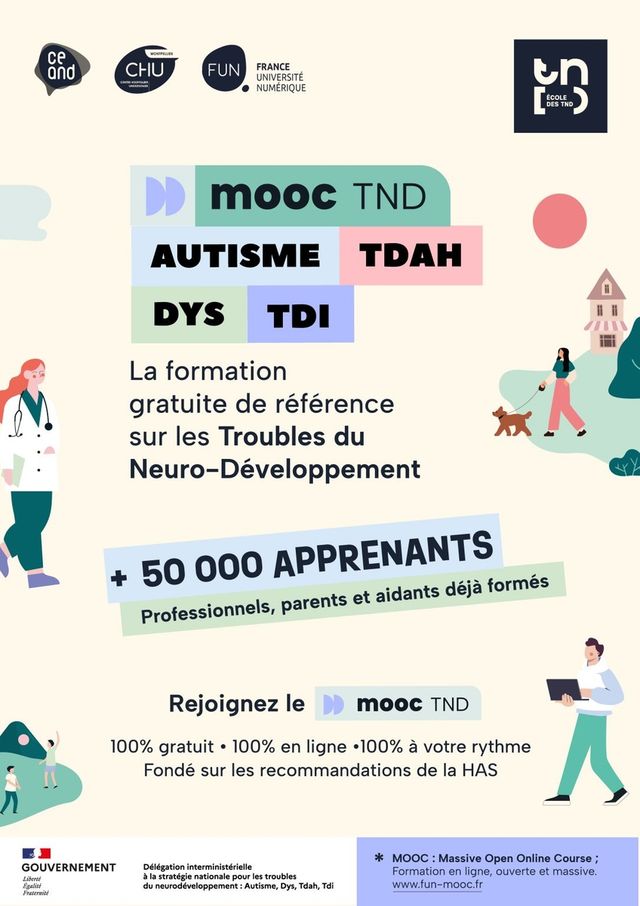 MOOC TND : une formation gratuite pour mieux comprendre les troubles du neurodéveloppement