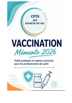MEMENTO PRATIQUE : Vaccination 2026, pour les professionnels