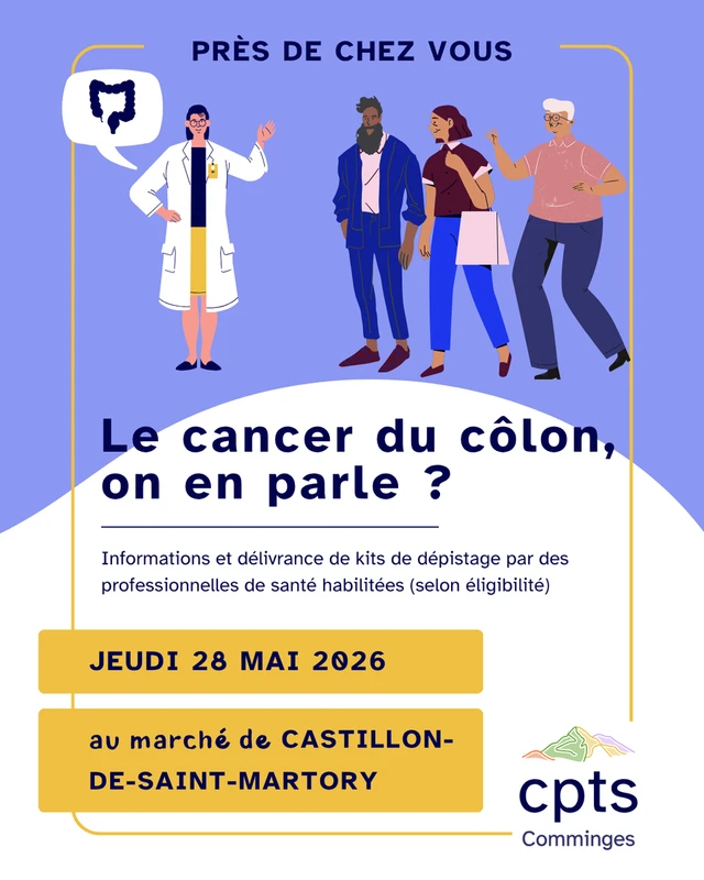 Stand de prévention sur le marché de Castillon de Saint-Martory